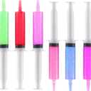 FOCUSLINE 50 Pack Jelly Shot Syringes, 2 OZ Capacity Plastic Shot Glasses, Durable Jelly Shot Syringes with Lid, Perfect for Halloween, Thanksgiving, Christmas