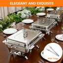 Also GO 2 Pack Stainless Steel Chafing Dish Buffet Set & 2 Serving Tongs