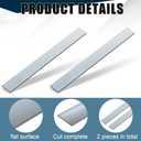 Yaocom 2 Pcs 304 Stainless Steel Flat Bar, 1/8" Thickness, 1" Width, 36" Length 2B Finishing Trim Strips Sheet for DIY Craft Making