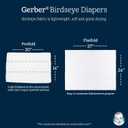 Gerber Unisex Baby Boys Girls Birdseye Flatfold Cloth Diapers Multipack White 10 Pack