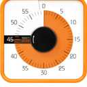 TWENTY5 SEVEN Countdown Timer 7.5 inch; 60 Minute 1 Hour Visual Timer  Classroom Teaching Tool Office Meeting, Mechanical Countdown Clock for Kids Exam Time Management Magnetic, Orange