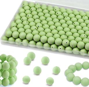 15mm Silicone Beads Kit for Keychain, Bracelet & Necklace Making, Focal Beads for Pens 