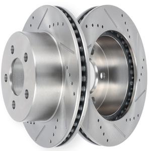SCITOO Front Brake Rotors 2x Drilled & Slotted Brakes Rotors:3295