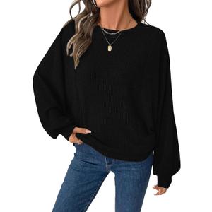 BTFBM Casual Fall Tops for Women 2025 Long Sleeves Solid Shirts Crew Neck Loose Fit Work T Shirt (Gray, XXL)