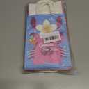 16 Pack Tropical Rainbow Party Favor Bags with Handles - Cute Cartoon Goodie Bags for Kids Birthday, Luau, Summer Beach Theme - Colorful Paper Treat Gift Bags for Classroom Prizes & Candy (Pink Blue Red)