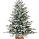 4 FT PRE-LIT ARTIFICIAL ENTRANCE CHRISTMAS TREE 100 LED LIGHTS 