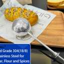 JETKONG Large Flour Duster for Baking, One-Handed Operation Sugar Sifter, 304 Stainless Steel Dusting Wand, Flour Sprinkler for Bread Baking (Large, Silver)