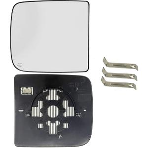 Passenger Side Towing Mirror Glass Compatible with 2009-2020 Dodge Ram 1500 2500 3500 4500 5500 Ram Right Side Upper Mirror Glass with Rear Mounting Bracket 68067726AA