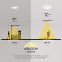 HALO RA 4 inch LED Recessed Light Trim with Adjustable Gimbal, Selectable Lumens and Selectable Color Temperature, Dim-to-Warm Feature, Damp Location Rated RA4LS9FSD2W1EWH