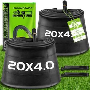Pack of 2/4 20"/26" x4.0 Fat Tire Tube, 20"/26" x3.5/4.0 E-Bike Bicycle Fat Tire Tubes AV 32mm Schrader Valve with 2 Tire Levers, 20"/26" x4 Bike Tube for 20/26 Inch Ebike Electric Bicycle Road Mountain