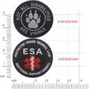 3 x Service Dog Tag, Service Dog Access Required Patch, Hook & Loop for Dog Vest Harness(14) (Medium)