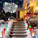 IDEAALS 10 Pack Jumbo Multicolor Plug in C9 Christmas Lights OutdoorLED Pathway Lights Waterproof, Strawberry Light Christmas Decorations Outdoor for Walkway Party Patio Garden Lawn Yard Decor