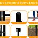 Getlay 24 in(H) Decorative Garden Fences with Gate, 8 Panels Total 15.7 ft(L) Heavy Duty Iron Animal Barrier Fence for Yard,Suitable for Indoor Pet Fence Or Outdoor Dog Fencing, Garden Border Fence