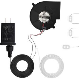 Replacement Inflatable Fan Blower12V 1A Replacement Inflatable Fan1.25A Adapter and Mini Blow up Fan with 3 LED Bulbs, Outdoor Yard Inflatable Decorations Replacement Fan Blower for Christmas