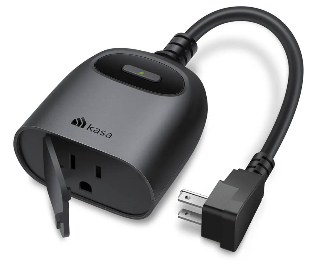 Kasa Outdoor Smart Plug, Smart Home Wi-Fi Outlet Timer, Max Load 15A/1875W, IP64 Weather Resistance, Compatible with Alexa, Google Home & SmartThings, No Hub Required, ETL Certified(KP401)