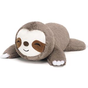 SQEQE Weighted Stuffed Animals Sloth Plush, Weighted Sloth Stuffed Animals Plushies, Soft Pillow Toy for Kids Adults, Valentines & Birthday Gifts 9.8 Inch, 0.8 Lb