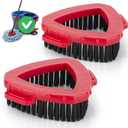 2 x Scrubber Mop Head for O Cedar RinseClean 2-Tank System, Scrub Brush Compatible with O Cedar Spin Mop Stiff Bristle, Mop Brush for Bathroom Kitchen Wall Tile, No Include Mop Handle and Base, 2 Pack