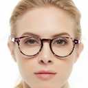 OCCI CHIARI Lightweight Designer Acetate frame Stylish Reading Glasses For Women(Purple,2.25)