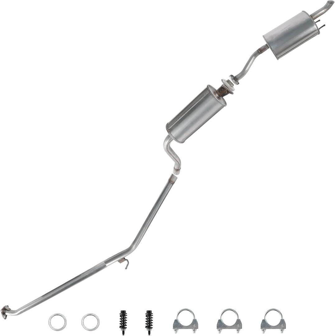 Intermediate Pipe, Resonator & Muffler Exhaust System Kit Compatible for Honda Civic 2012-2015 1.8L, 54882, 54903, 55659