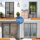 Magnetic Screen Door Black, Fits 30'' x 80'' Door, Scratch-Proof Polyester, Keep Annoying Creatures Out, Pet Friendly Mesh, Easy Install with Strong Adhesive Hook & Loop, Enjoy Sunshine & Fresh Air Flow