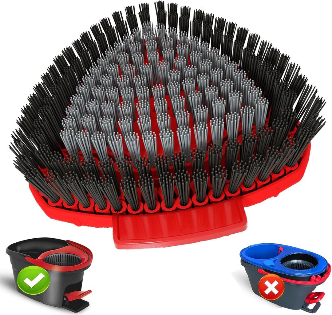 2 x Scrubber Mop Replace Head Compatible with O Cedar EasyWring 1 Tank,Spin Replacements Heads,Scrub Brush Attachment for Bathroom,Kitchen and Various of Hard Floors