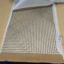 Carligo Stainless Steel Golden Decorative Mesh Sheet 15.8"x27.6"/40x70cm-5x5mm Square Openings, Titanium Plated Metal Panel for Cabinet Doors, Furniture Grille, Vent Cover, DIY Craft Projects (2-Pack)