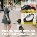 Fida Retractable Dog Leash, 16 ft Dog Walking Leash for Small Dogs up to 26 lbs, 360 Tangle Free, Black