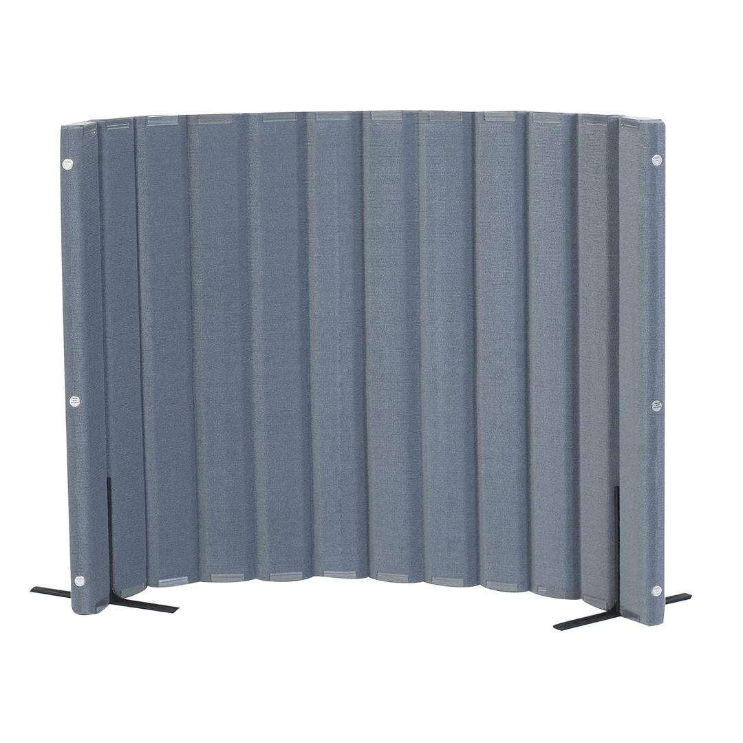 Angeles 48" x 6' Quiet Divider With Sound Dampening Panels, Freestanding Room Divider Wall, Gray (Grey)