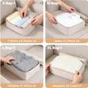 BAGAIL 9 Set Packing Cubes with Packing List Luggage Packing Organizers for Travel Accessories (Cream)
