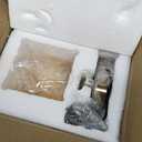 Meefad Modern Glass Table Lamp Ice Cubes Shaped Bedside Nightstand Lamp Small Decorative Night Light for Bedroom Living Room Amber Finish (Gold)