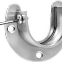 Coloch 16 Pack Stainless Steel Closet Pole Sockets, 1-1/4 Inch Closet Rod Support U-Shaped Curtain Rod Holders Flange Set Rods Holder with Screws