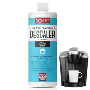 Impresa 10 Uses 32oz Coffee Machine Descaler Virtually All Single Use Coffee and Espresso Machines