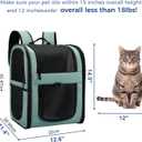 Apollo Walker Dog & Cat Carrier Backpack for 4-18lb Pets - Ventilated Safe Design with Padded Back Support, Breathable Mesh Pet Backpack for Hiking, Travel, Outdoor (Blue)