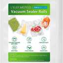 L'ELEF MISTICO Precut Vacuum Sealer Bags for Food, 100 Quart 8" x 12" BPA Free Food Saver, Vacuum Storage for Sous Vide and Freezer