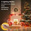 4 x 36 Pack Fairy Lights Battery Operated, 3 Speed Modes, Extra 40 Batteries for Replacement, 7Ft 20 LED String Lights, Waterproof Copper Wire, Twinkle Firefly Lights for Christmas Decorations,Colorful (Multicolor)