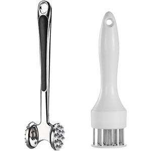 2-piece set meat tenderizer,meat tenderizer tool,meat mallet,Tenderizes meat, makes steaks evenly thick, helps marinate and shortens cooking time