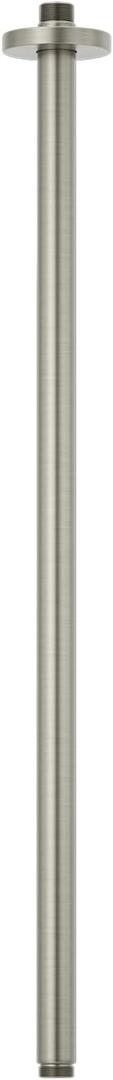 Brushed Nickel 26 Inches Ceiling Mount Round Shower Arm With Flange Straight Extender Extension Pipe Replacement Rain Shower Head Straight For Fixed