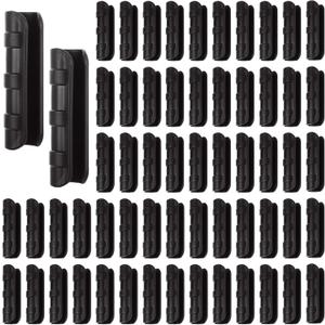 60 PCS Greenhouse Clips 3/4 inch Plastic Greenhouse Clamps Black ABS Snap Clamp Tube Clip Garden Buildings Tube Clip for Greenhouse Film, Sunshade Nets, Frame Shelters (Outer  0.7 inner  0.82)