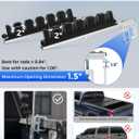Aluminum Fishing Rod Holder for Truck Bed Holds 4 Fishing Rods, Truck Bed Fishing Rod Holder for Pickup, Gift for Truck Owners, Fishing, Outdoors, Dad, Family