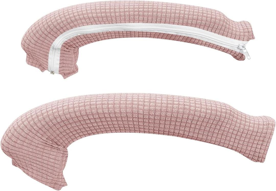 FORCHEER Office Chair Armrest Cover Stretchable Water Resistant Spandex Stretch Jacquard Computer Office Chair Arm Covers Chair Slipcover for Desk Chairs Arm 2P-Pink