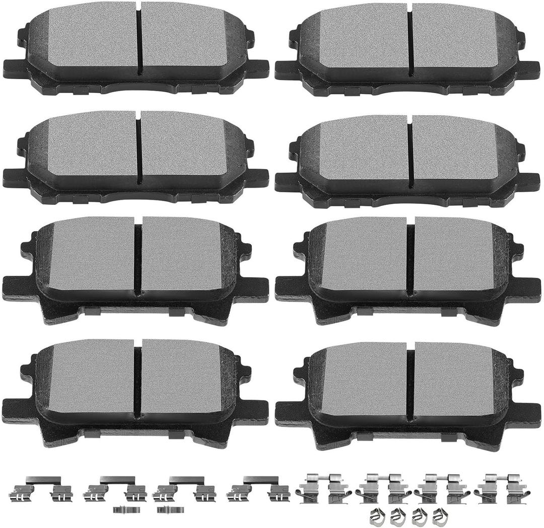 SCITOO Ceramic Front Rear Disc Brake Pad Set fit for 2004-2006 for Lexus RX330, 2007-2009 for Lexus RX350, 2006-2008 for Lexus RX400h, 2006-2007 for Toyota Highlander