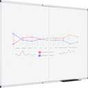 VIZ-PRO Dry Erase White Board/Magnetic Foldable Whiteboard, 48 X 36 Inches, Silver Aluminium Frame