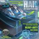 Hail Protector Car Cover, Anti Hail Thickened Multi-Layered EVA Car Cover Waterproof All Weather Protection with Car Sun Visor,Outdoor Hail Protection Cover, Fit Sedan/Coupe-Length 186-193 Inch.