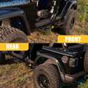 Trumgeta 2X EZ Side Steps Fit for 2007-2018 Jeep Wrangler JK 2/4 Doors Running Boards 350 LBS Load (NOT for Rock Rails)
