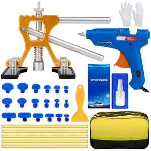 Car Dent Puller Kit, 31PCS Paintless Dent Removal Kit, Car Dent Repair Kit with Adjustable Dent Lifter, Dent Remover Tool for Car Hail Damage DIY Repair