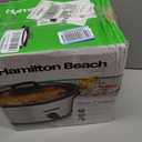 Hamilton Beach 6-Quart Slow Cooker with 3 Cooking Settings, Dishwasher-Safe Stoneware Crock & Glass Lid, Silver (33665G)