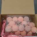 Halloscume 52 Pcs Pink Christmas Tree Decoration Set Include 44'' Large Topper Velvet Bow 12 Poinsettia Flowers 24 Velvet Ball Ornaments 6 Pink Christmas Bow 9 Xmas Snowflakes for Holiday Party Decor