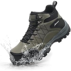 MENYBAN Steel Toe Boots for Men Waterproof Wide Width Slip Resistant Safety Toe Sneakers Puncture Proof Durable Construction Work Shoes for Outdoor Industrial Use 41