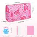 Mahjong Tiles, 166 Pieces 1.2 Inch Pink American Mahjong Tiles Only, Portable Mahjong Game with Pink Storage Bag, No Pusher & Extra Accessories