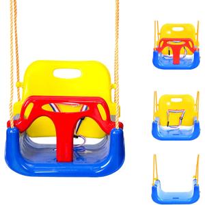 IFOYO 3-in-1 Convertible Kids Swing Seat with Detachable High-Back Support, Secure Indoor Outdoor Playground Swing for Kids (Navy)